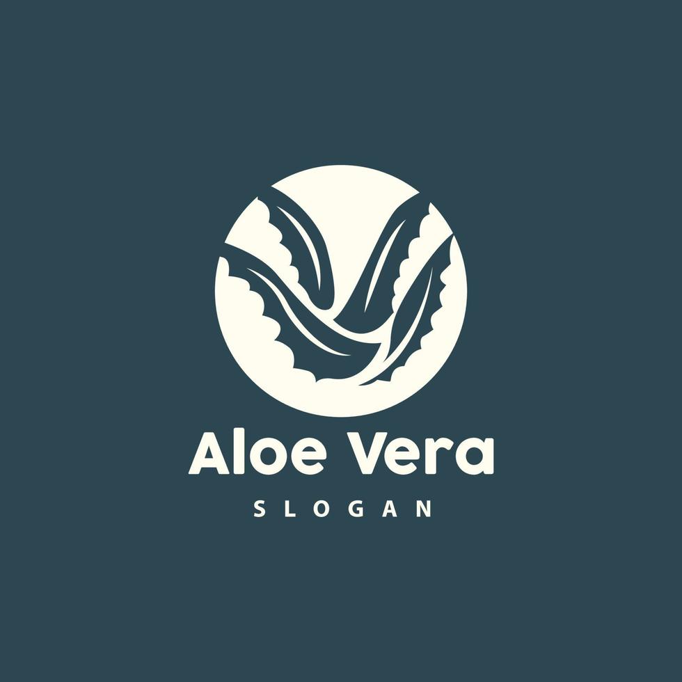 aloë vera logo, kruiden fabriek vector, illustratie symbool icoon gemakkelijk ontwerp vector