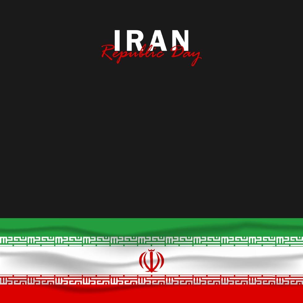 vector van de dag van de republiek met de vlaggen van iran. viering van de dag van de republiek van iran.