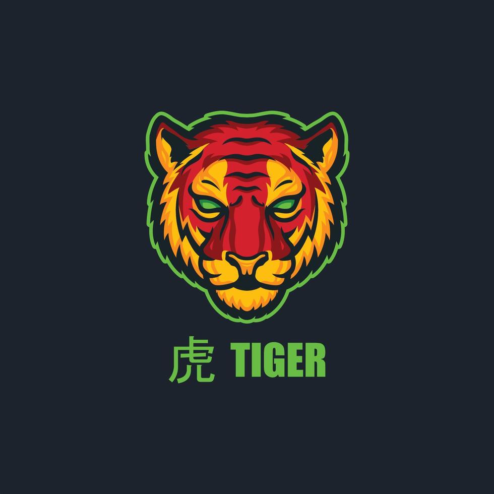 tijger Chinese dierenriem logo voor mascotte of emblemen vector