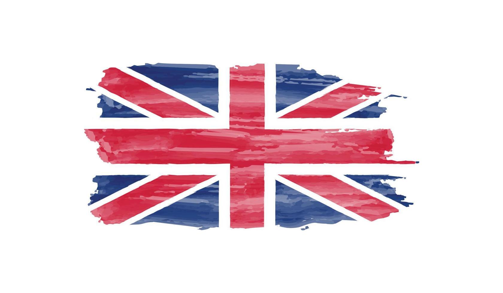 waterverf schilderij vlag van Verenigde koninkrijk vector