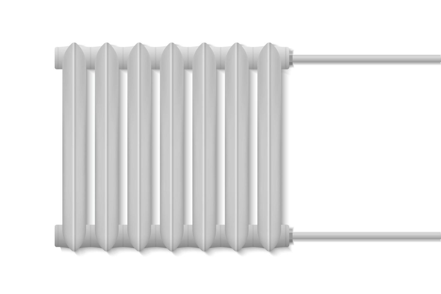 3d realistisch verwarming accu. huiselijk radiator vector