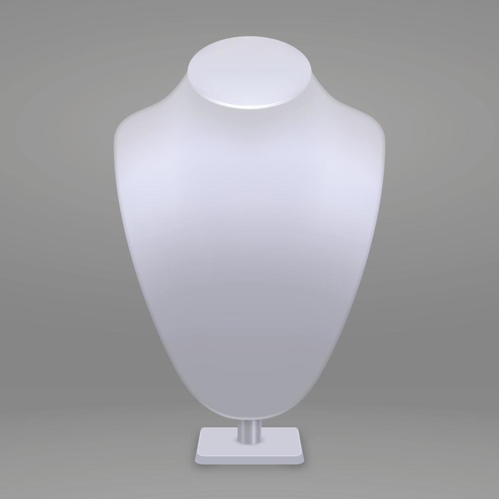 3d realistisch mannequin buste staan vector