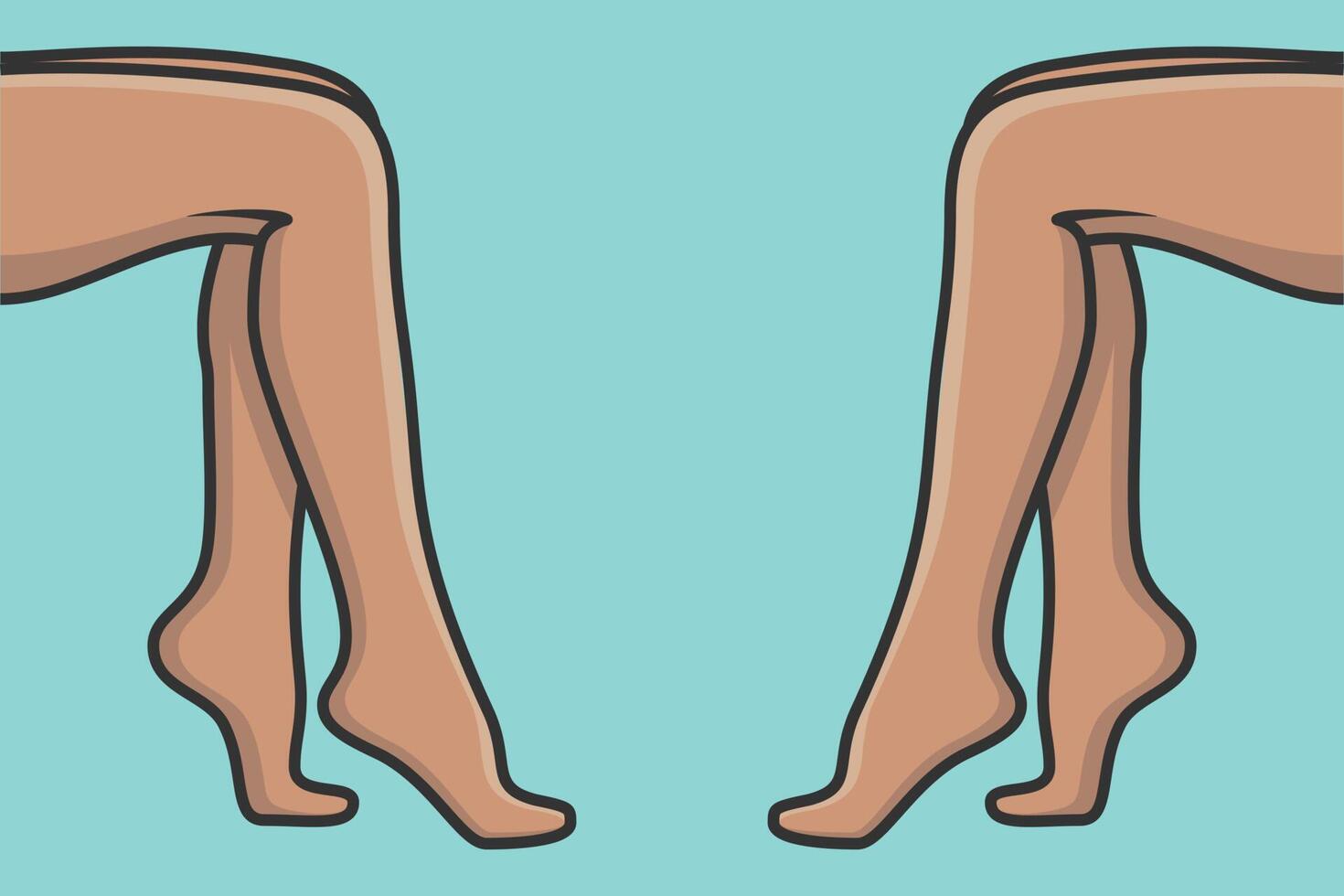 menselijk voeten paar- vector illustratie. mensen mode icoon concept. menselijk voet voor medisch Gezondheid zorg vector ontwerp met schaduw. menselijk voeten met poten staand Aan tenen icoon logo.