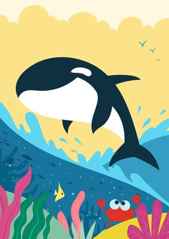 Killer Whales springen vector