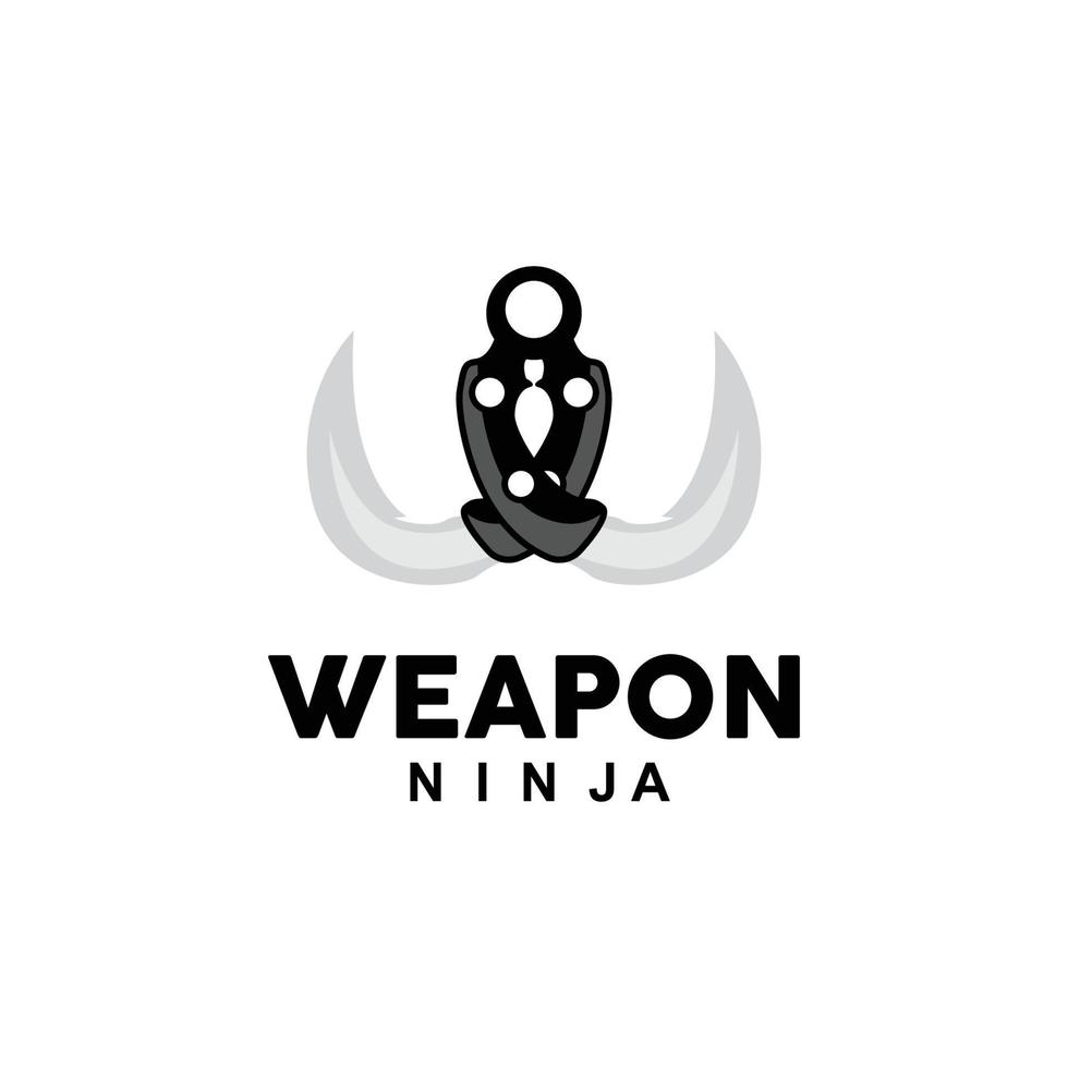 wapen logo, traditioneel wapen karambit vector, Ninja vechten gereedschap gemakkelijk ontwerp, symbool icoon, illustratie vector