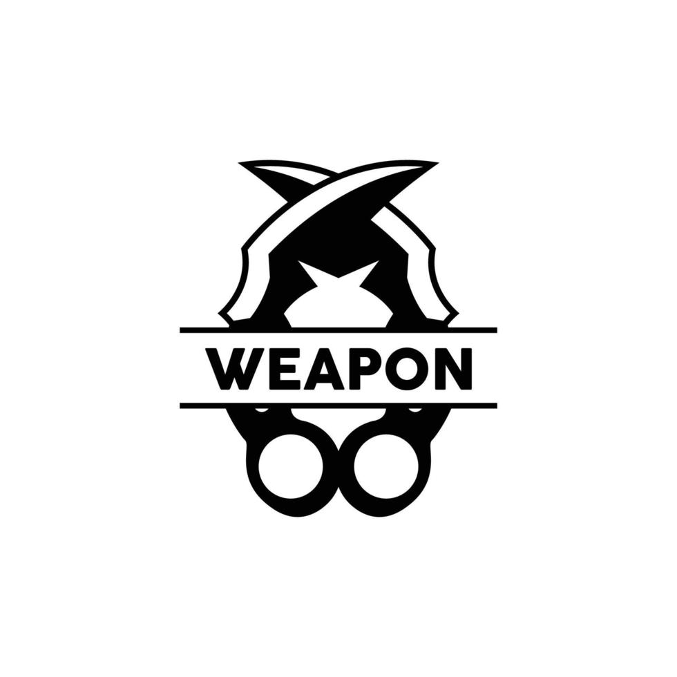 wapen logo, traditioneel wapen karambit vector, Ninja vechten gereedschap gemakkelijk ontwerp, symbool icoon, illustratie vector