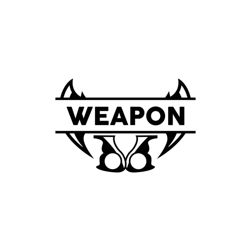 wapen logo, traditioneel wapen karambit vector, Ninja vechten gereedschap gemakkelijk ontwerp, symbool icoon, illustratie vector