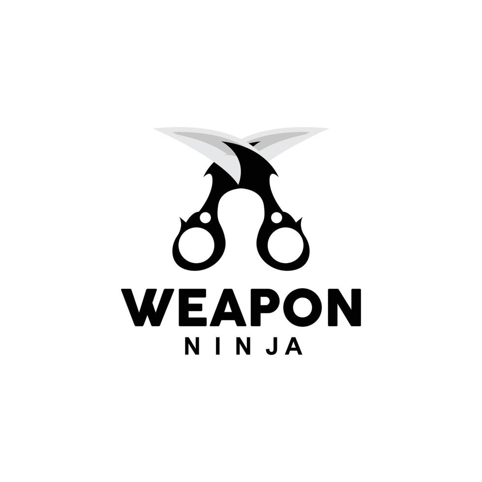 wapen logo, traditioneel wapen karambit vector, Ninja vechten gereedschap gemakkelijk ontwerp, symbool icoon, illustratie vector