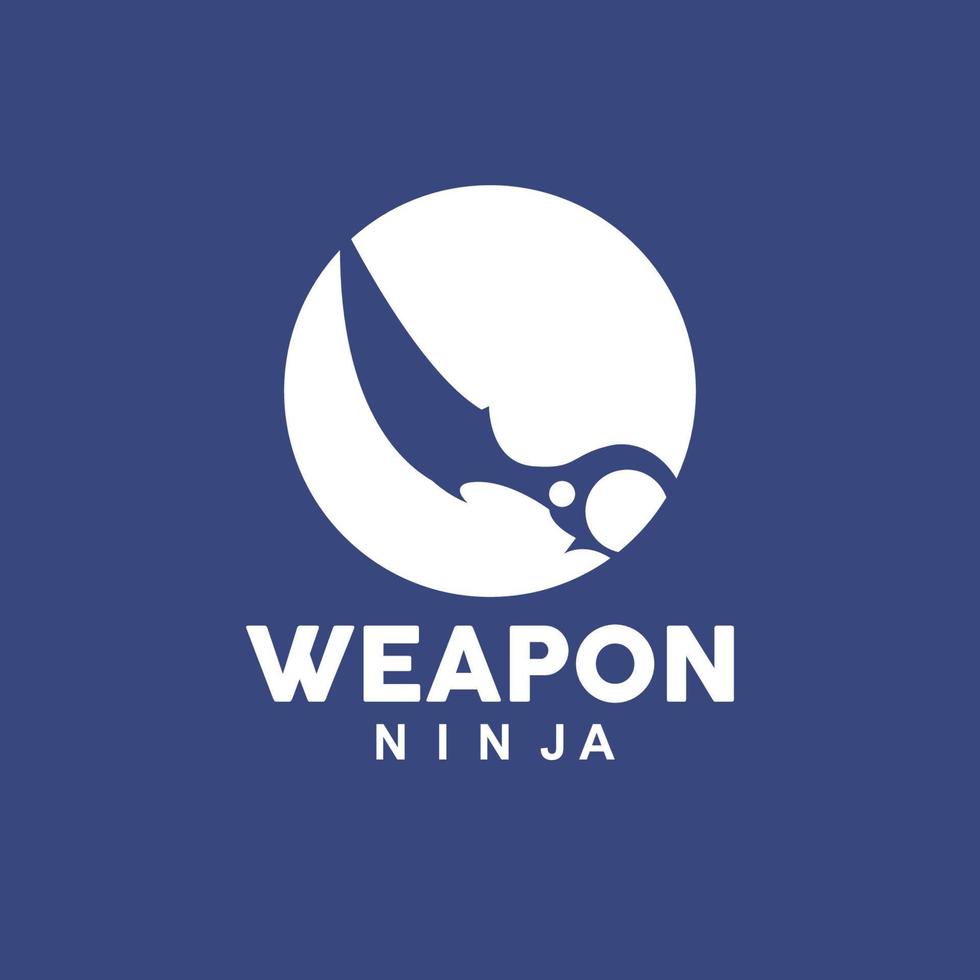 wapen logo, traditioneel wapen karambit vector, Ninja vechten gereedschap gemakkelijk ontwerp, symbool icoon, illustratie vector