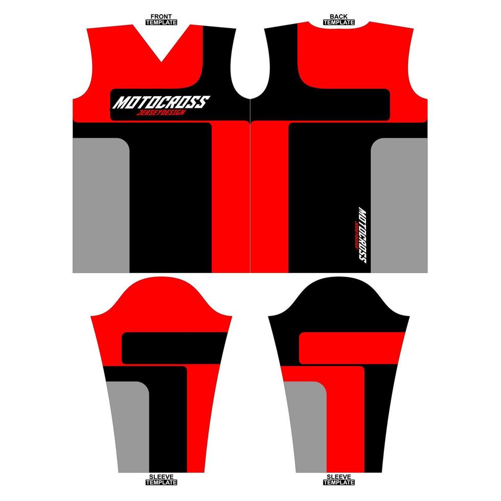 drukklare sublimatie motorcross lang mouw Jersey ontwerp vector