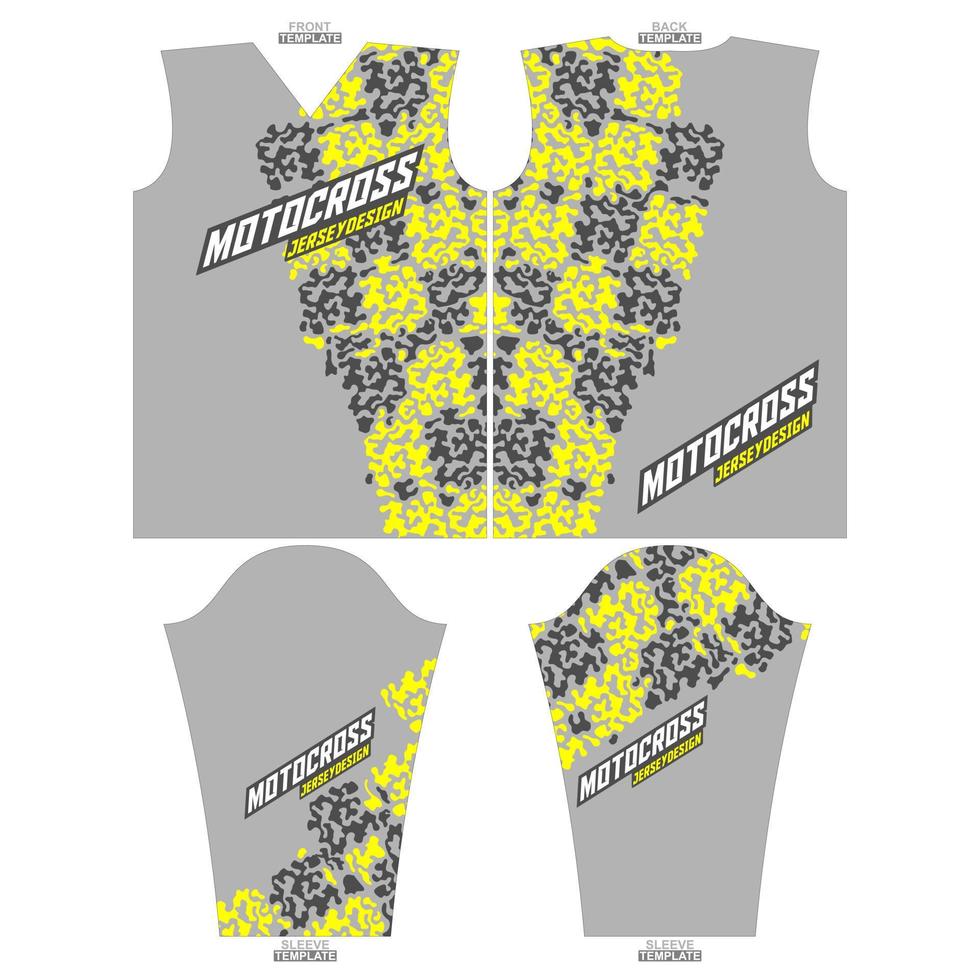 drukklare sublimatie motorcross lang mouw Jersey ontwerp vector