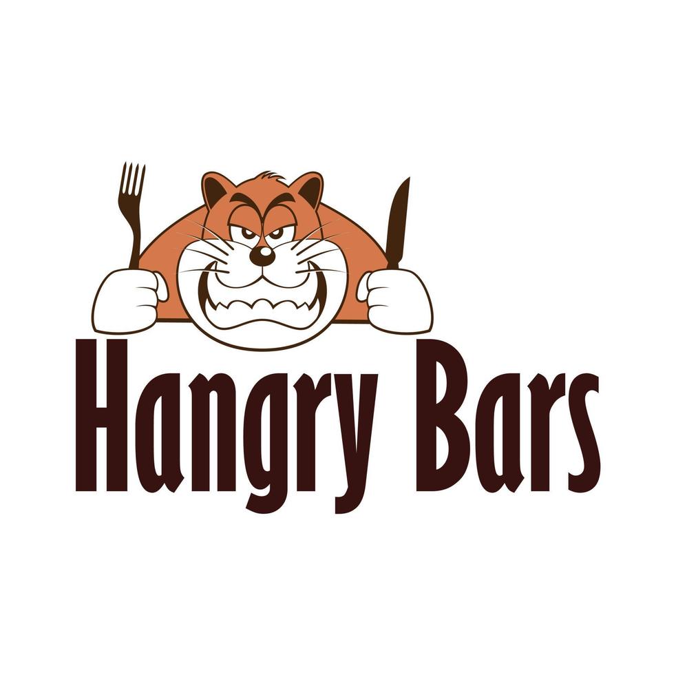 hangry bars tekenfilm illustratie vector