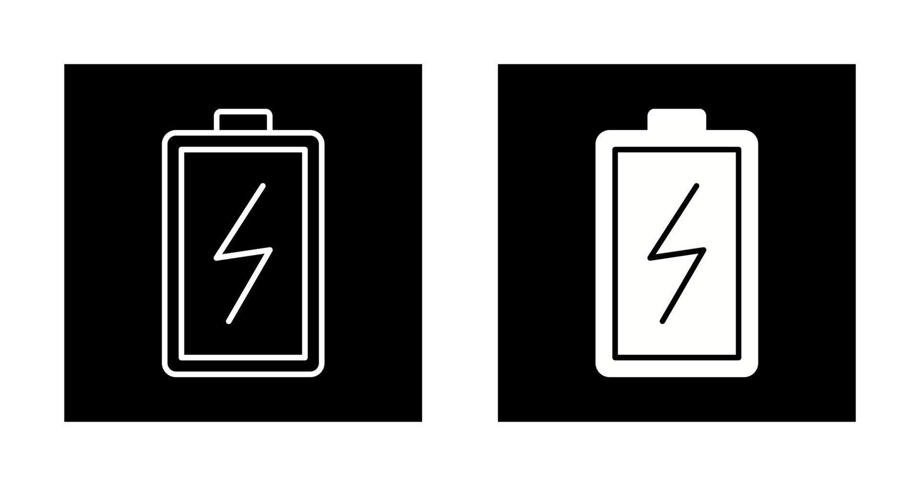 pictogram batterij opladen vector