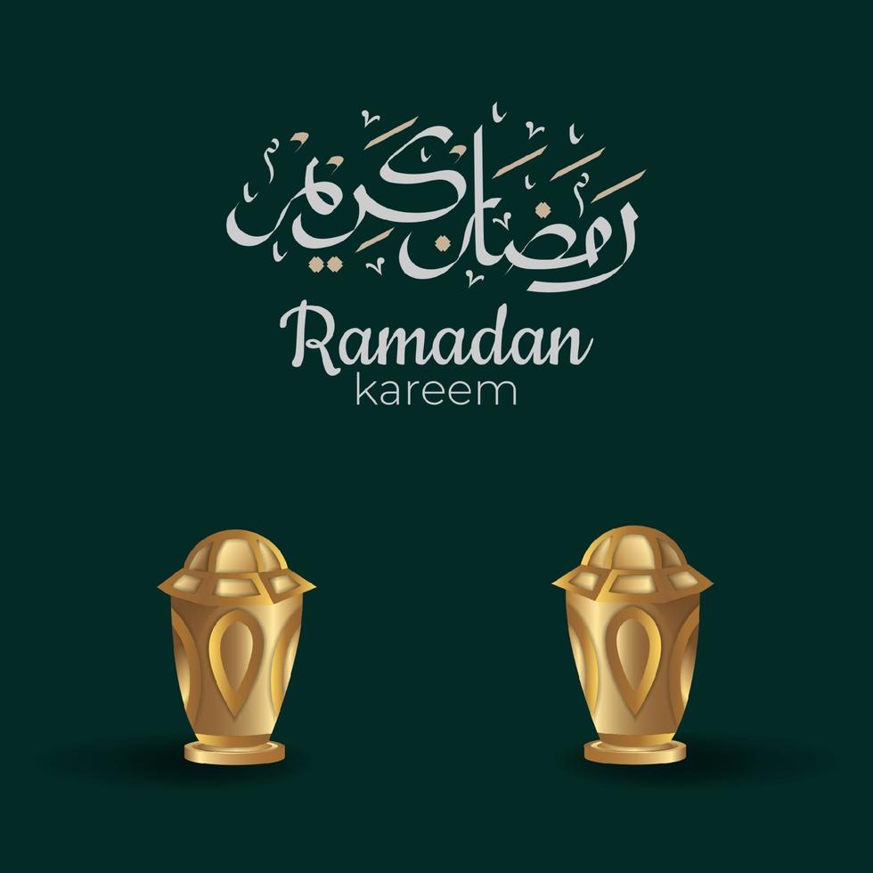 ramadan kareem arabische kalligrafie met traditionele islamitische ornamenten. vector illustratie