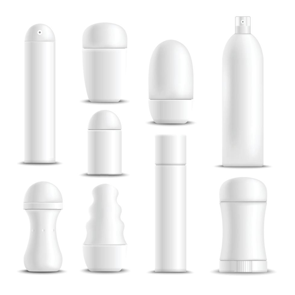 deodorants witte lege realistische set vectorillustratie vector