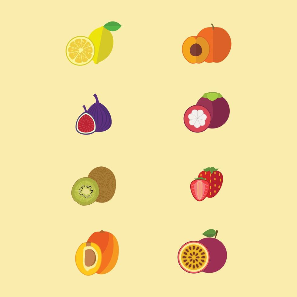 fruit icoon verzameling vector