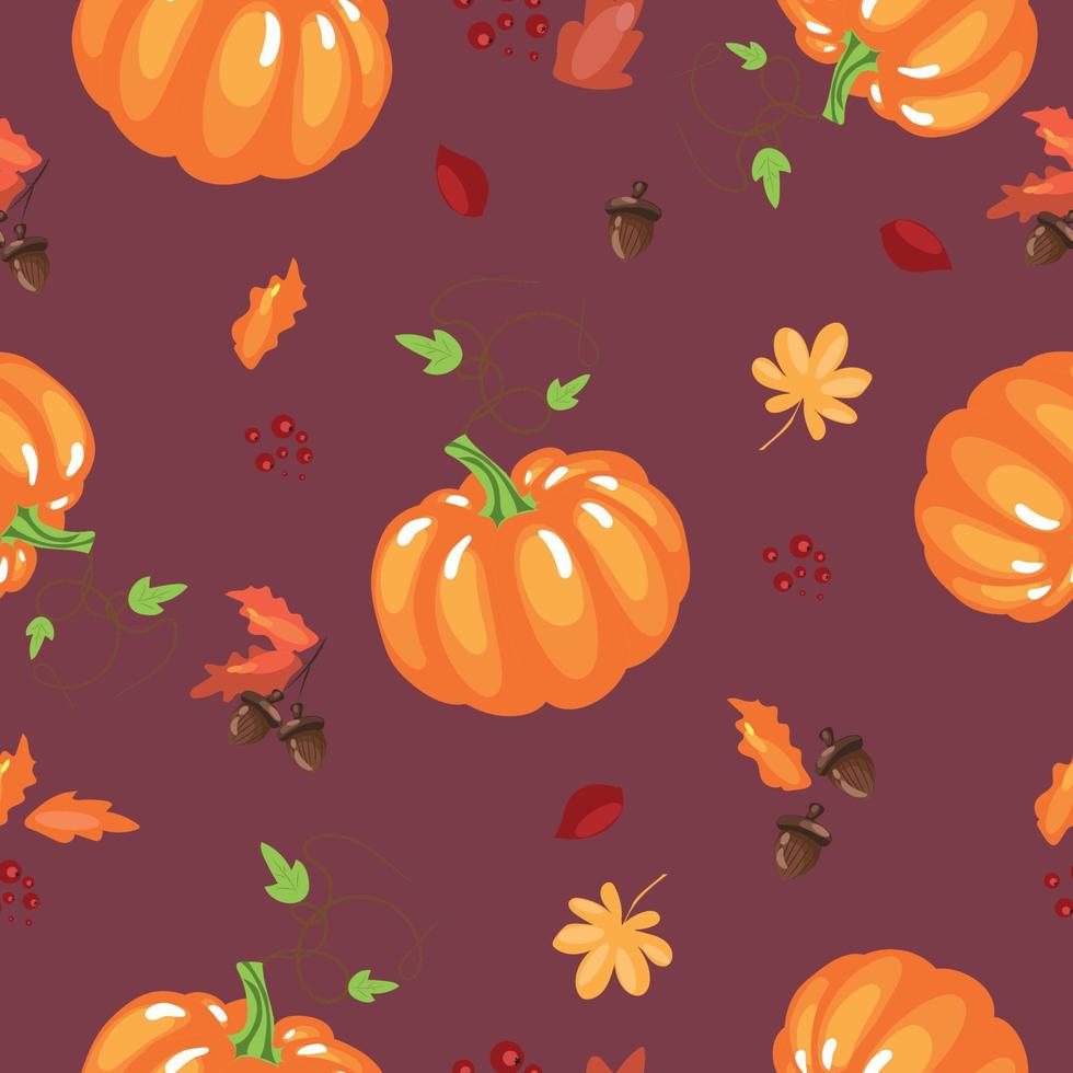 herfst patroon. pompoen. hoog kwaliteit vector illustratie.