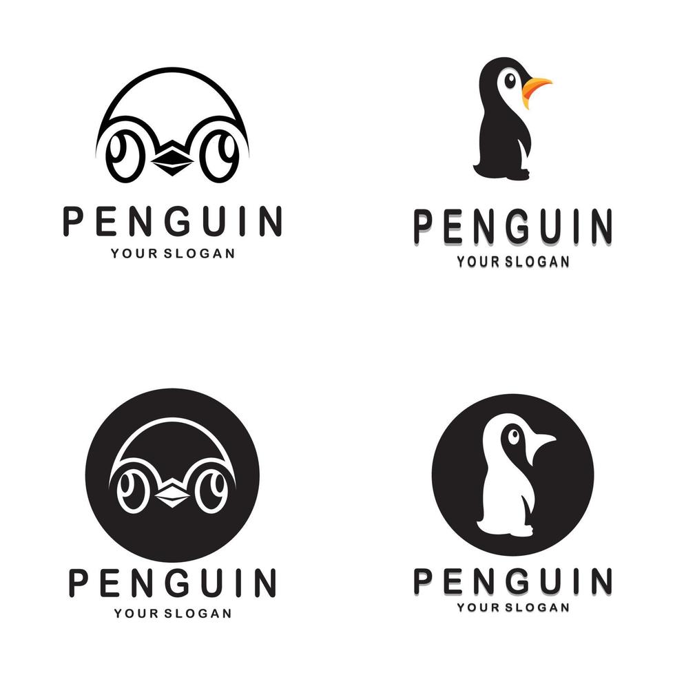 gemakkelijk pinguïn logo ontwerp sjabloon illustratie. vector