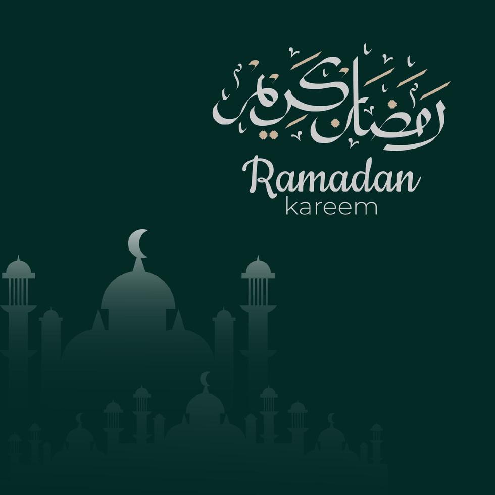 ramadan kareem arabische kalligrafie met traditionele islamitische ornamenten. vector illustratie