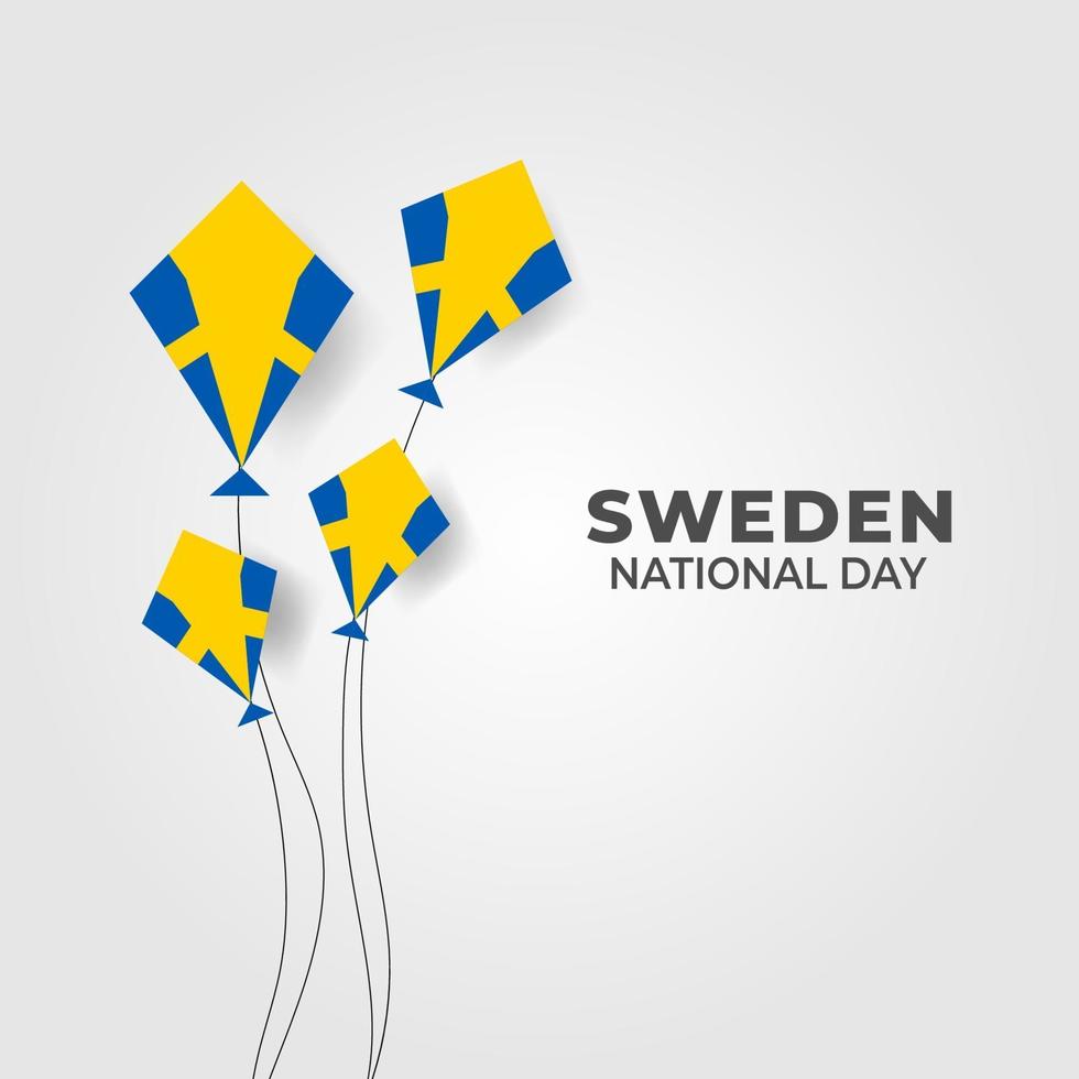 vectorillustratie van de onafhankelijkheidsdag van Zweden. nationale feestdag zweden. vector illustratie