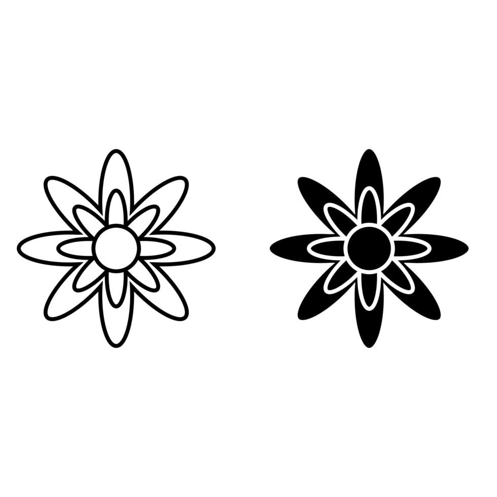bloemen icoon vector set. tuin illustratie teken verzameling. floga symbool of logo.