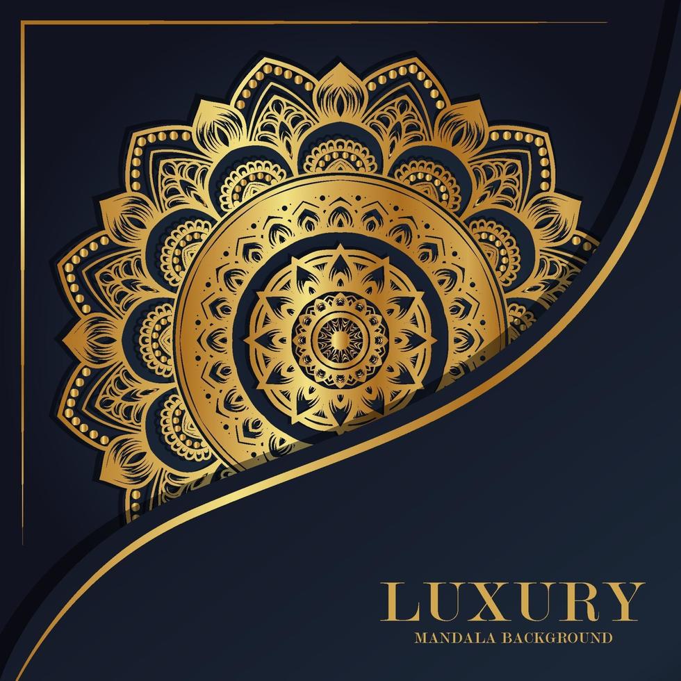 luxe mandala ronde ornament patroon achtergrond vector