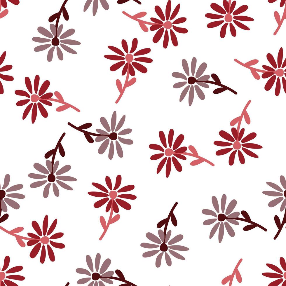 tekening kamille naadloos patroon. hand- getrokken ditsy afdrukken. abstract bloemen ornament. gemakkelijk botanisch achtergrond. vector
