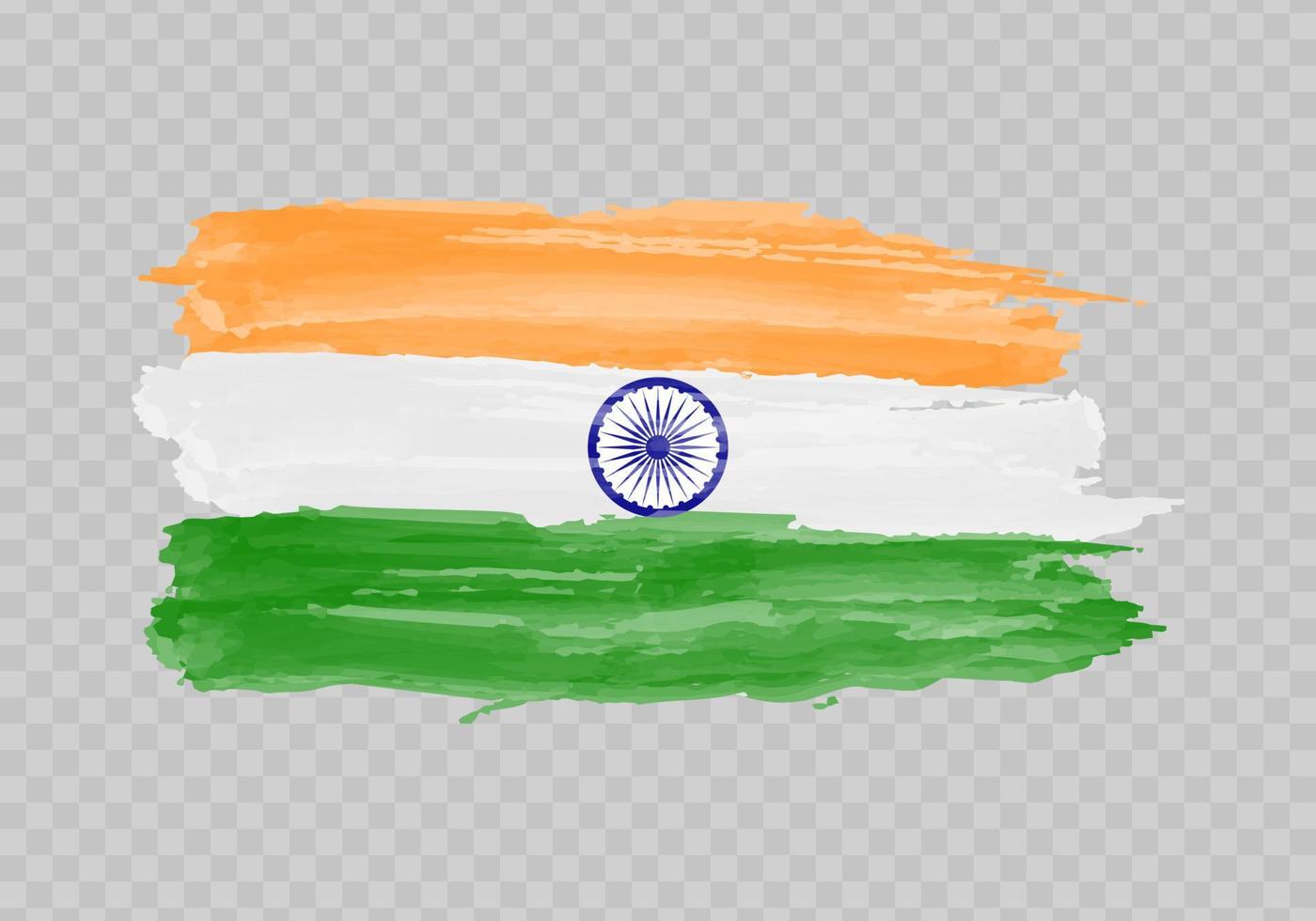 waterverf schilderij vlag van Indië vector