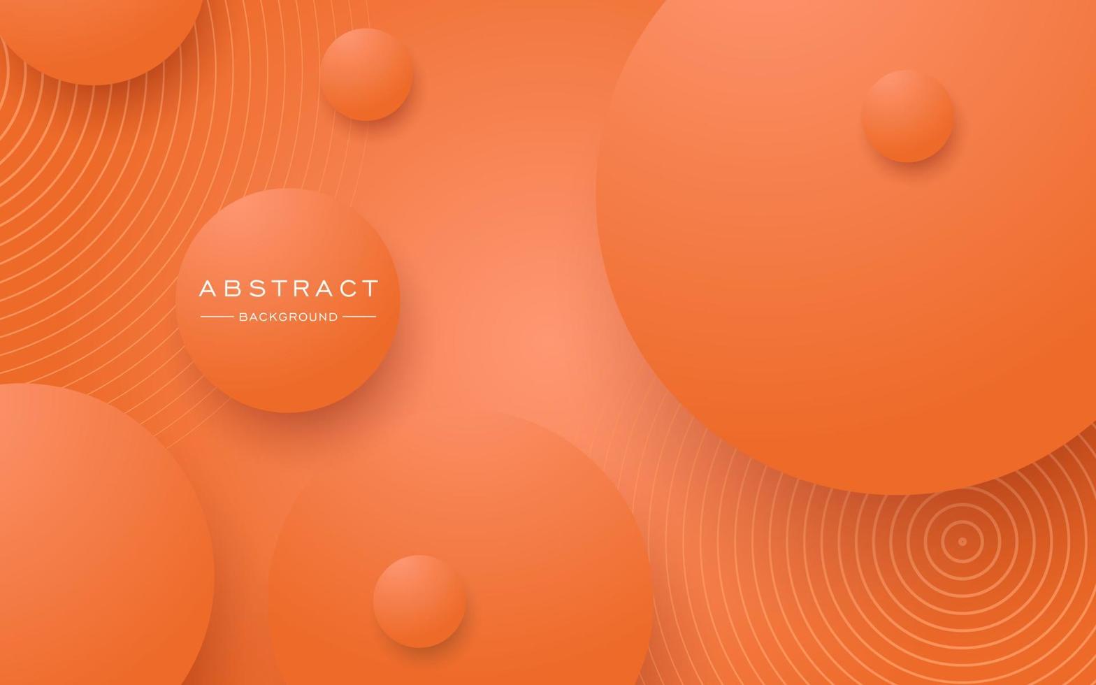 modern oranje cirkel bal 3d stijl papercut achtergrond. eps10 vector