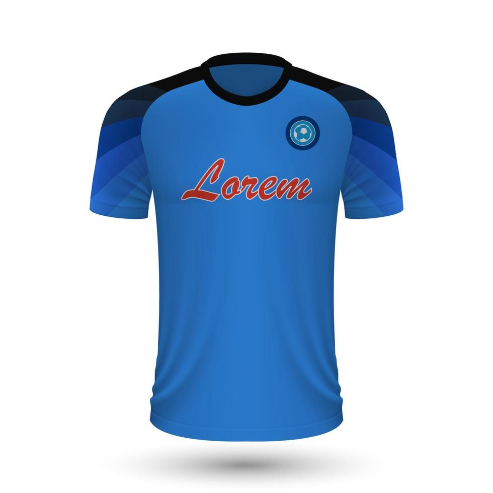 realistisch voetbal overhemd napoli vector