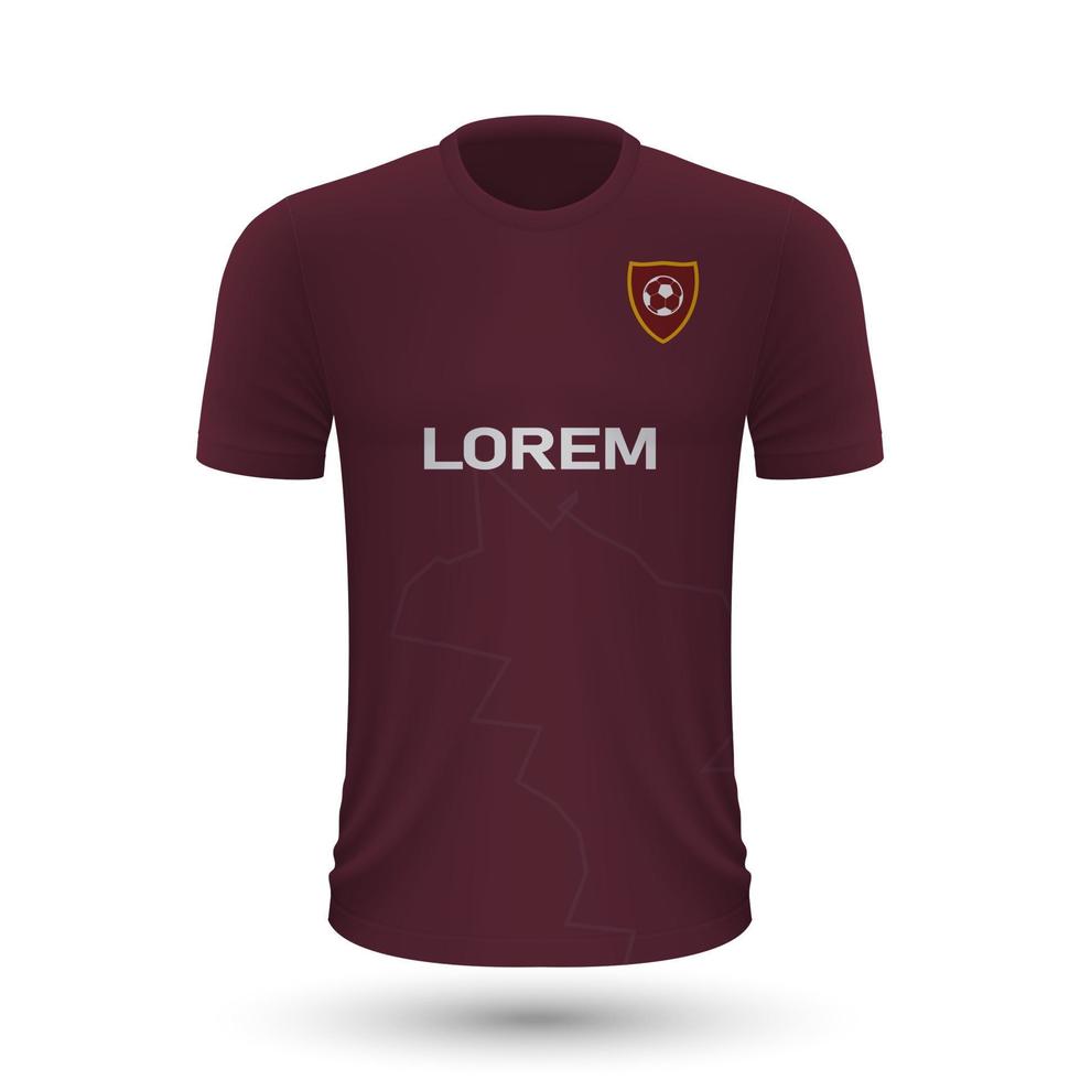 realistisch voetbal overhemd torino vector