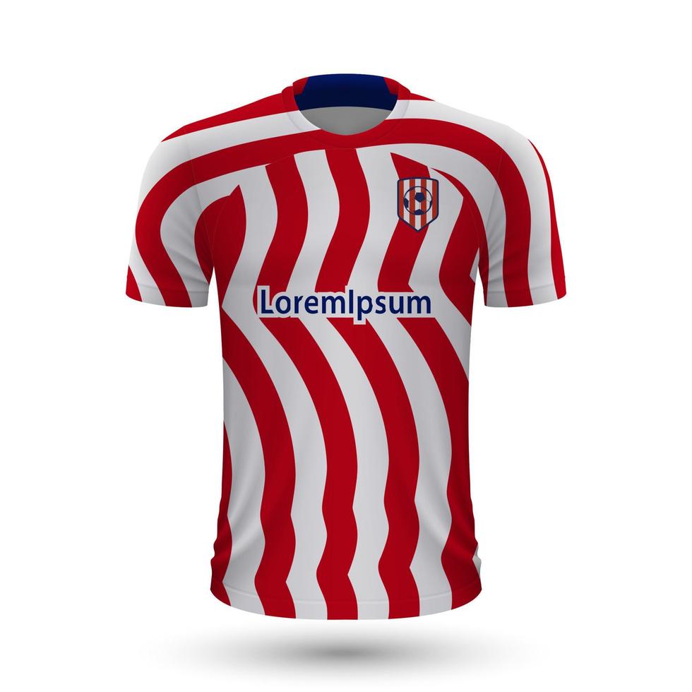 realistisch voetbal overhemd atletiek Madrid vector