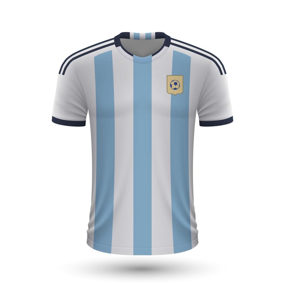 realistisch voetbal overhemd van Argentinië vector