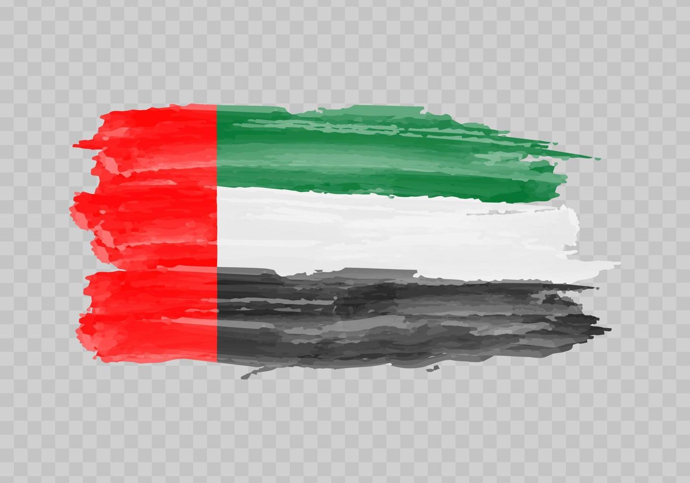 waterverf schilderij vlag van Verenigde Arabisch emiraten vector