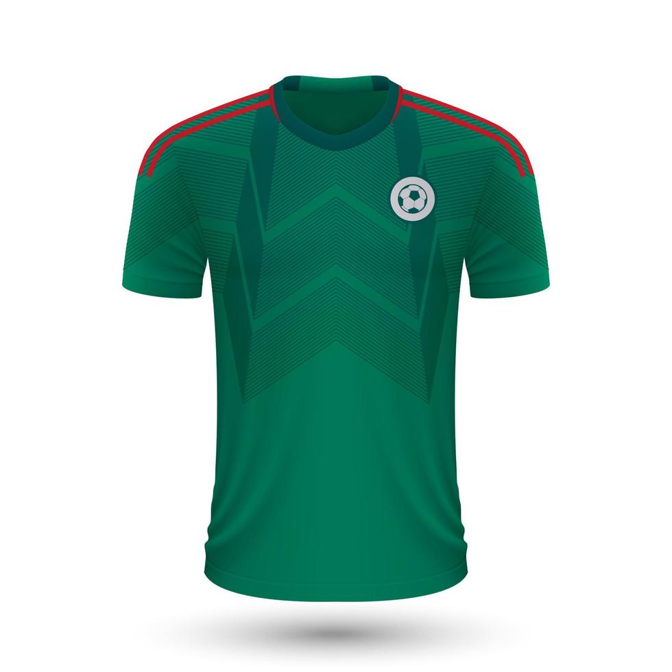 realistisch voetbal overhemd van Mexico vector