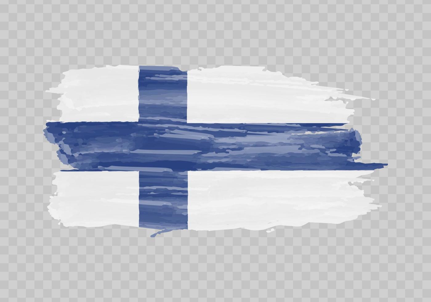 waterverf schilderij vlag van Finland vector