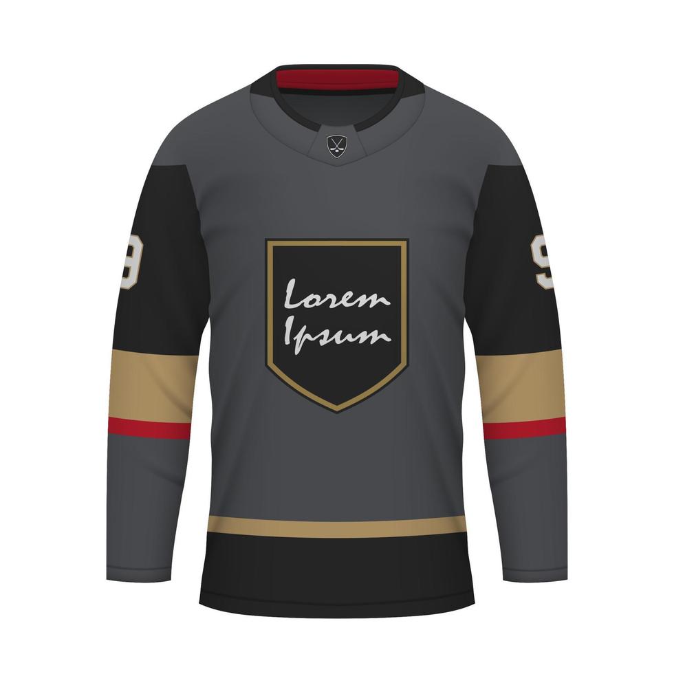 realistisch ijs hockey overhemd van vegas, Jersey sjabloon vector