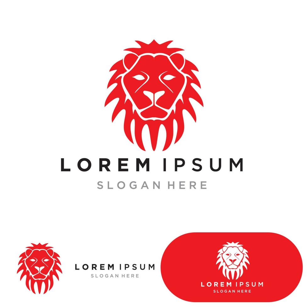 leeuwenkoning logo vector illustratie design.gold leeuwenkoning hoofd teken concept geïsoleerd zwarte background
