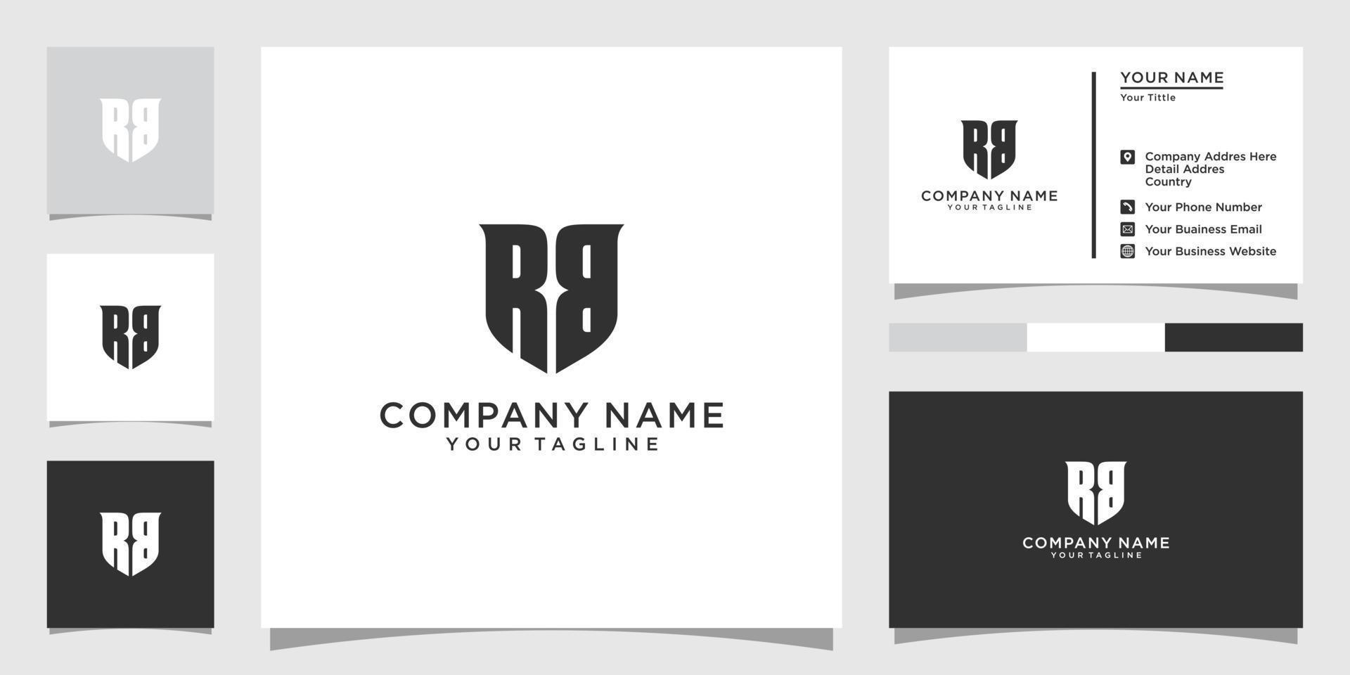 rb of br beginletter logo ontwerpconcept. vector