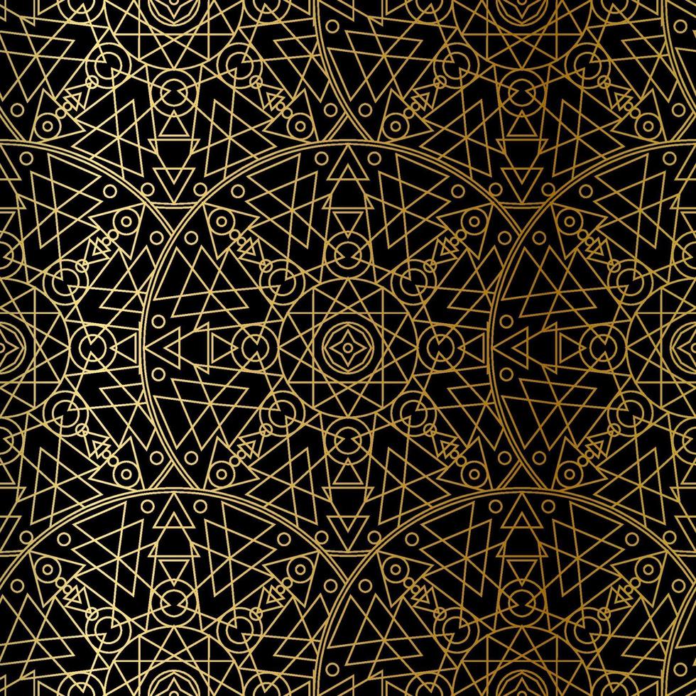 gouden luxe kunst mandala boho naadloze patroon vector