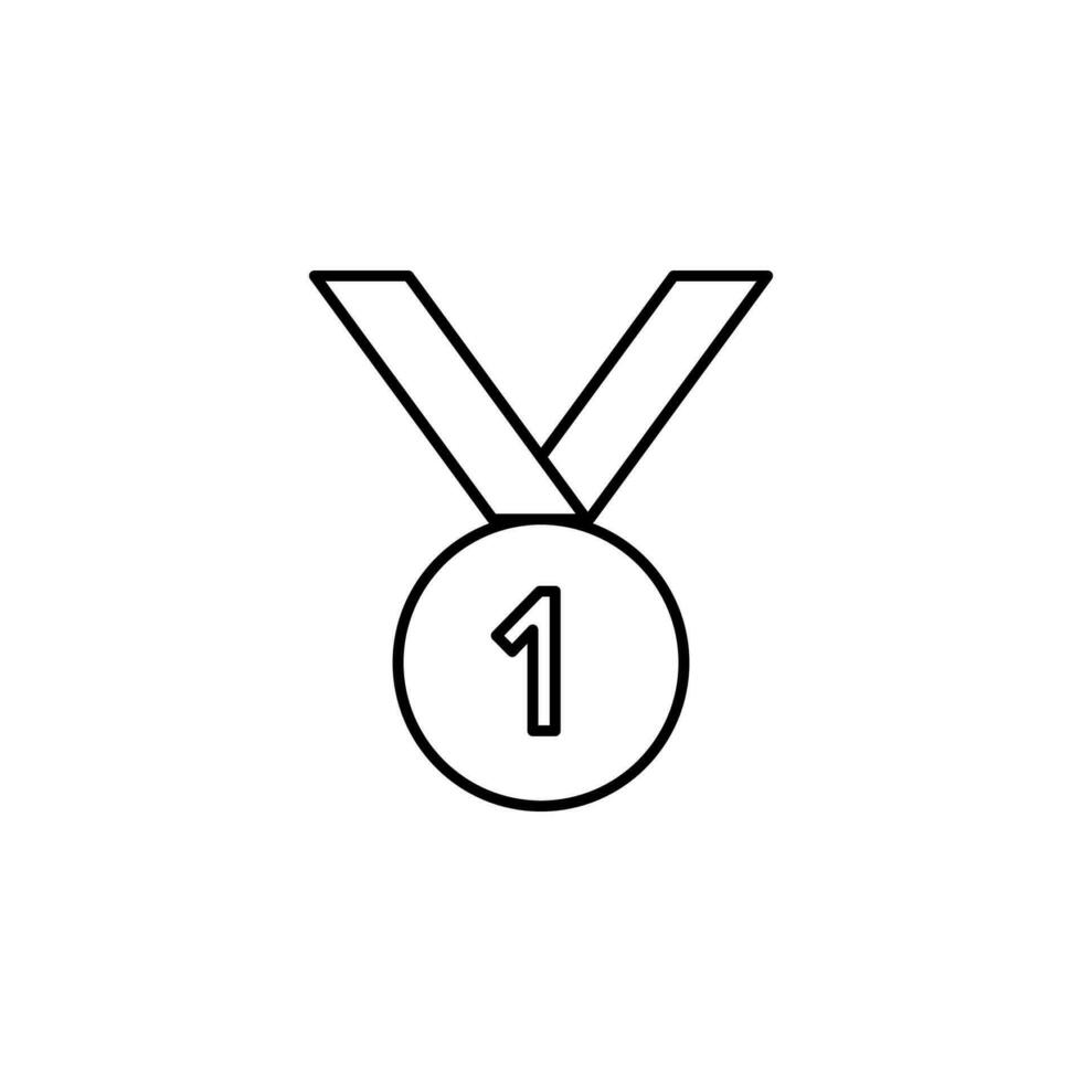 eerste plaats medaille vector icoon