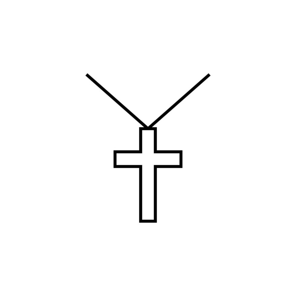 kruis hanger schets vector icoon