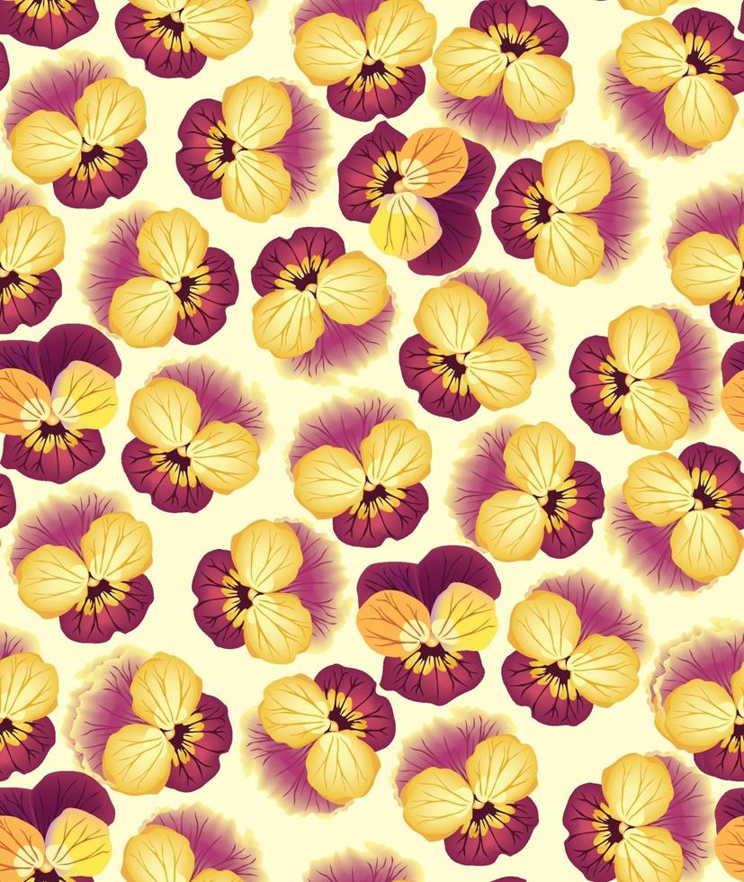 naadloze bloemmotief. bloem viooltje achtergrond. bloemen naadloze textuur met bloemen. bloeien betegeld behang vector