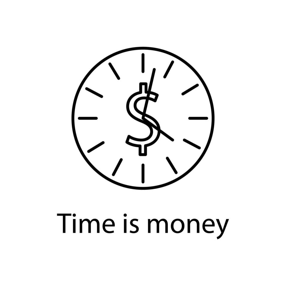 tijd is geld vector icoon