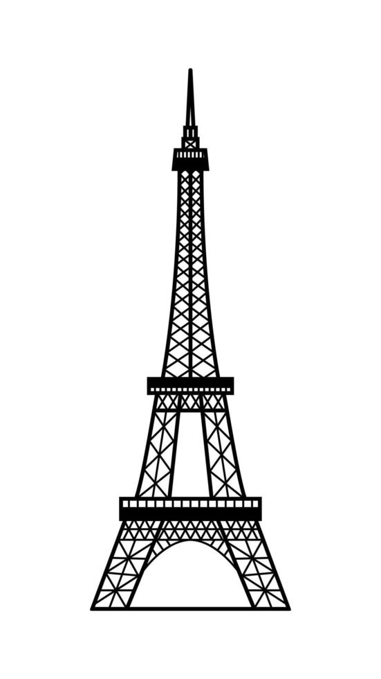 eiffel toren symbool van Parijs, Frankrijk vector icoon