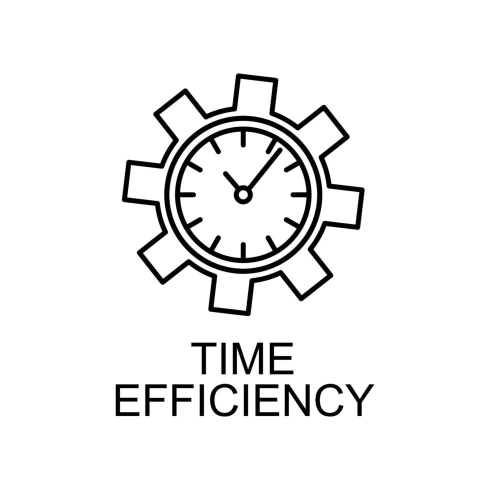tijd efficiëntie vector icon