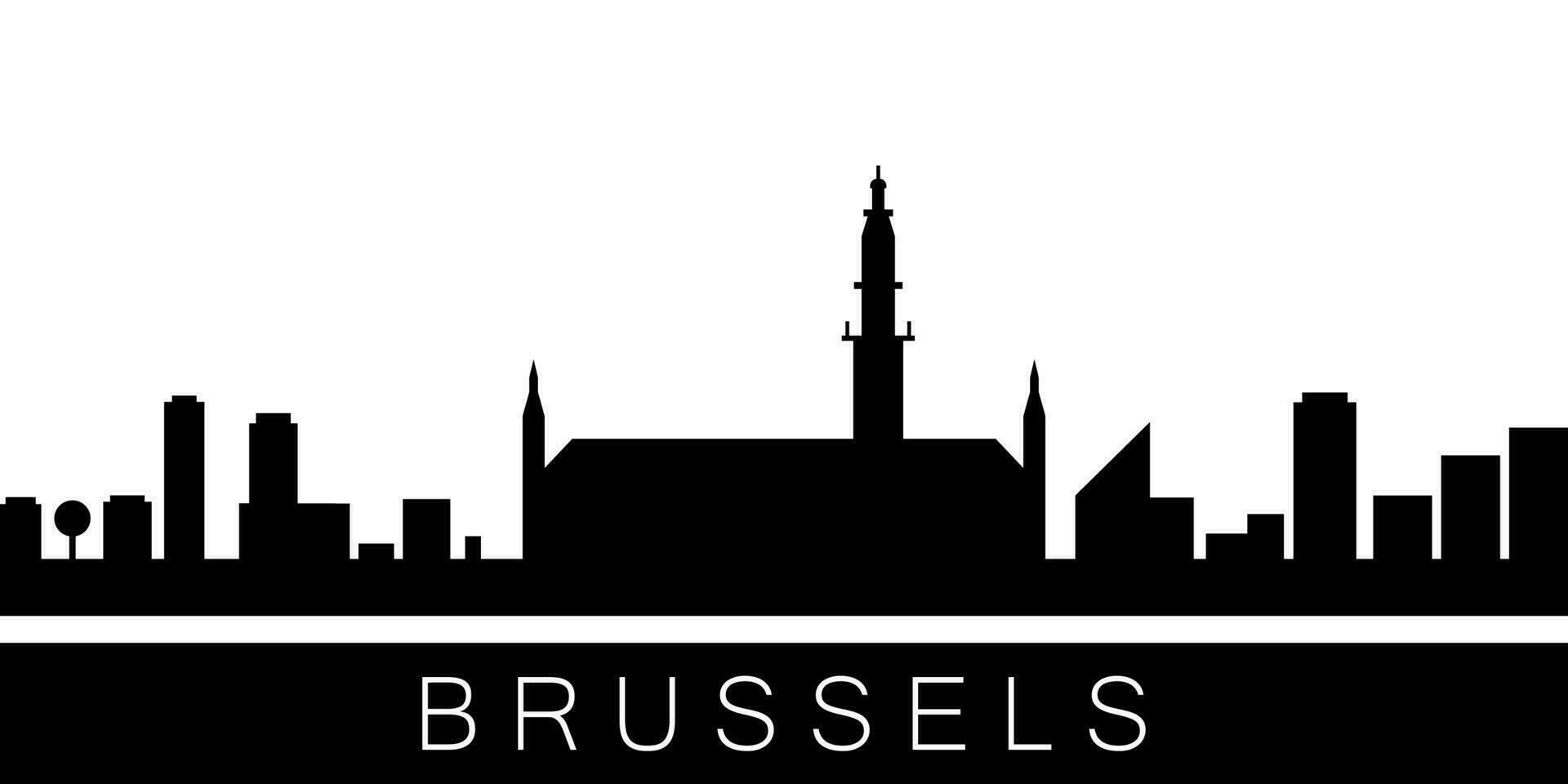 Brussel gedetailleerd horizon vector