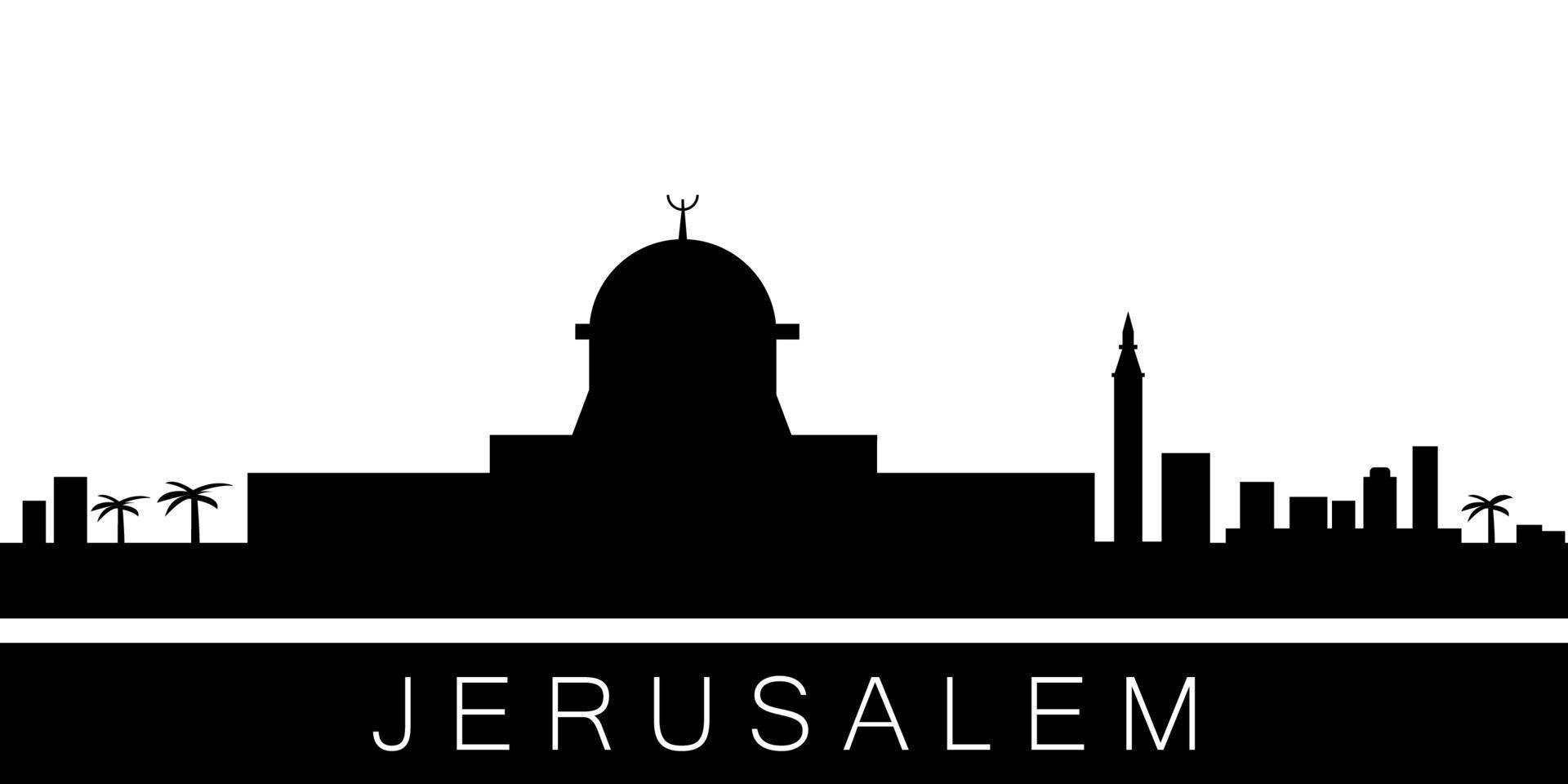 Jeruzalem gedetailleerd horizon vector icoon