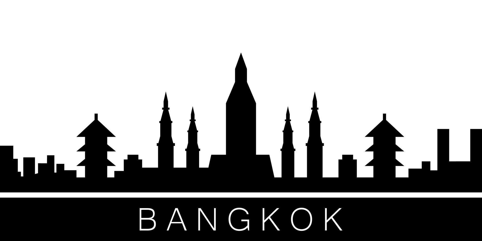 Bangkok gedetailleerd horizon vector icoon