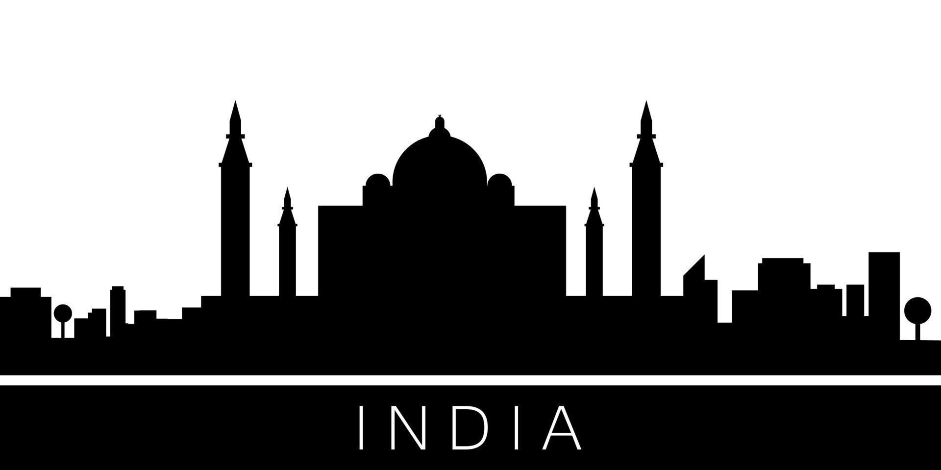 Indië gedetailleerd horizon vector icoon